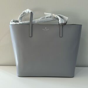Kate Spade Janie Medium Tote Bag Gray Leather - NWT
